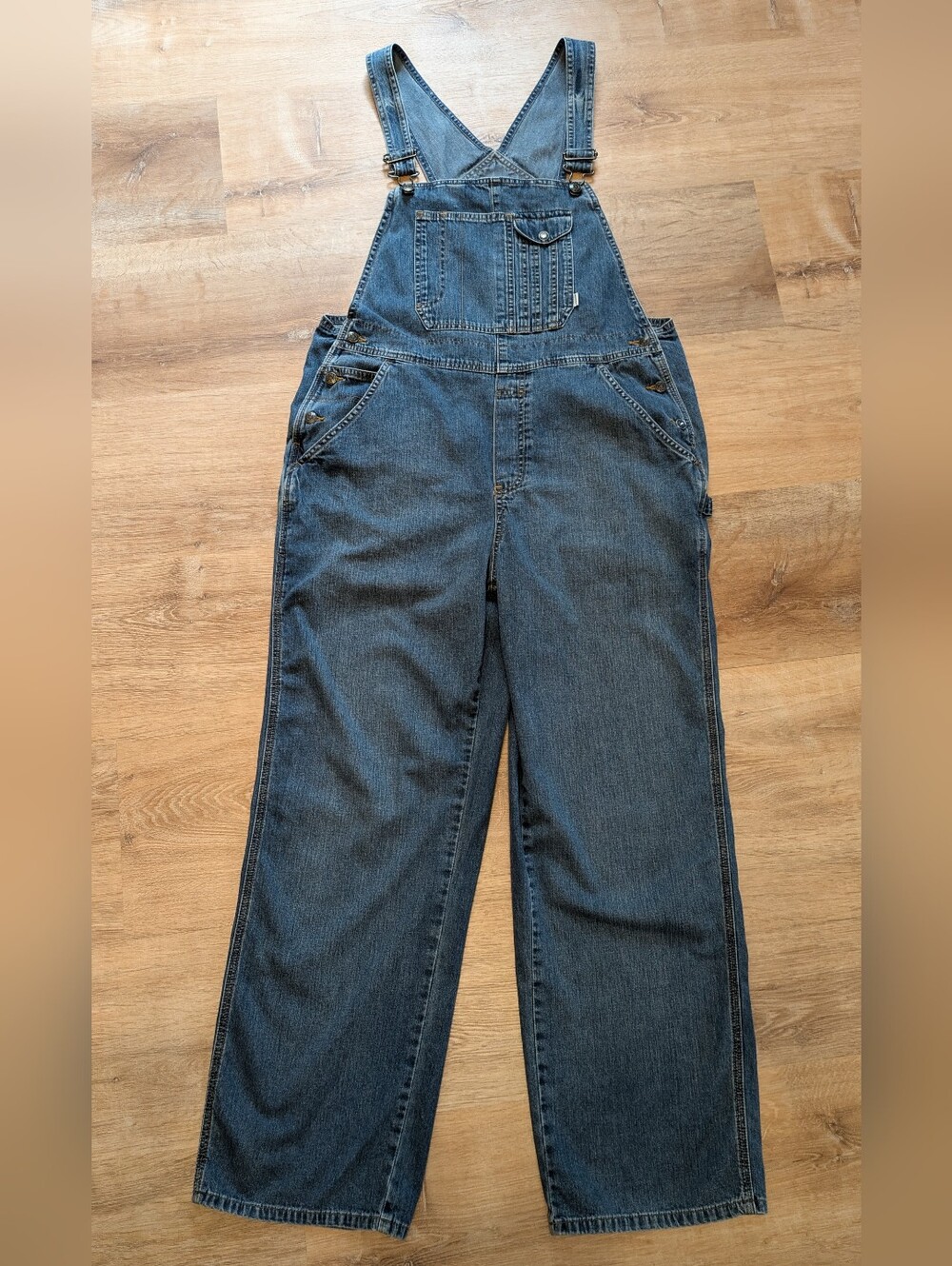 Vintage Old Navy Brand Denim Overalls Wide Leg Size Large